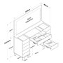 Hanah Home Mesa de Maquillaje BJ137 - 3847 Blanca con 13 Focos